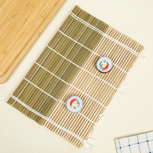 Green Skin Japanese <strong>Sushi</strong> Mold Tools Bamboo Made Yellow Silk Curtains for Seaweed and <strong>Sushi</strong> Rolls - Product Image 2