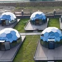 Dôme igloo en verre isolé moderne de luxe, avec armatures diagonales, tente de camping, salle de bain imperméable, yourte, maison, quatre saisons, résistant aux UV