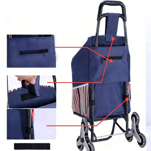 รถเข็นพับได้แข็งแรงทนทาน และรถเข็นอเนกประสงค์แบบพับได้สำหรับโรงงาน โรงรถ และสถานที่อุตสาหกรรม - Product Image 6