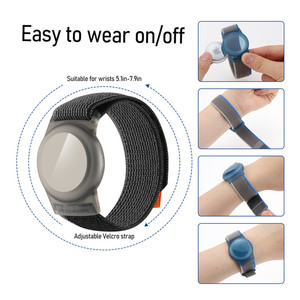 Dernière bande de bracelet de poignet anti-perte bande de nylon pour bracelet AirTag bracelet de <span class=keywords><strong>montre</strong></span> pour support <span class=keywords><strong>Apple</strong></span> AirTag - Product Image 4