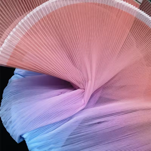 Fisarmonica plissettata a pieghe tessuto a gradiente di maglia tessuto organza per abiti da sposa e tessuti fai da te di design - Product Image 5