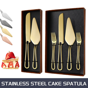 Thép không gỉ Bánh Cưới Công cụ dao thìa đặt nướng bánh máy chủ đặt bánh mì dao món tráng miệng ngã ba cho sinh nhật - Product Image 6