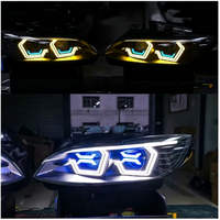 Ensemble de phares LED complets pour BMW Série 3 E92 2006 2012, style OSS, DRL RGB, lentille de projecteur Ikon, phare avant