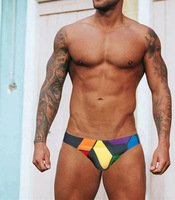 Nouveau Maillot de Bain Homme Personnalisé à Marque Privée, Slip Triangle Taille Basse, Short de Plage, de Surf et de Bain, Maillot de Bain Sexy pour Homme