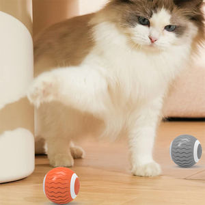 Pet Smart Çevre Dostu Keten ve Kauçuktan Elektrikli Otomatik Dönen Toplu Kedi Oyuncağı LED Işıklı - Product Image 6