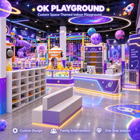 Équipement d'amusement intérieur personnalisé, aire de jeux néon pour enfants, centre commercial FEC multi-zones clé en main pour centre commercial