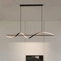 JYLIGHTING Lustre moderne pour salon, escalier, salle à manger, décoration intérieure, luminaire suspendu en fer rond de luxe