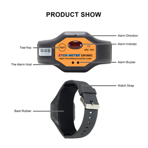 ETCR EM1860C Low Voltage Approach Warning <strong>Device</strong> <strong>Fault</strong> <strong>Detection</strong> Electroscope Function Wearable Type Approach Electric Alarm - Product Image 5