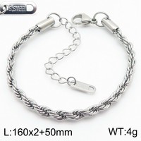 Pulsera de Cadena Trenzada de Moda, Unisex, Varios Tamaños, Acero Inoxidable, Eslabones de Cable Trenzado, Joyería para Mano, Venta al por Mayor