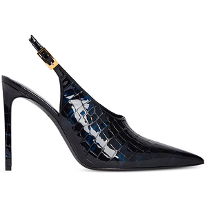 Chaussures à <span class=keywords><strong>Talon</strong></span> Haut Fines Pointues Sexy de Nouvelle Mode de Haute Qualité en Cuir Verni Noir pour Femmes - Product Image 1