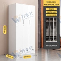 Lemari Arsip Baja Modern Multi-Pintu Terkunci Anti Karat Baja Canai Dingin untuk Sekolah, Bengkel, Rumah, Kantor & Rumah Sakit