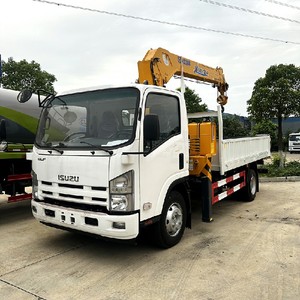 รถบรรทุกติดเครน ISUZU 5 ตัน 4x2 บูมยืดไสลด์ได้ พร้อมเครนเคลื่อนที่ ผลิตในจีน ขายดี - Product Image 1