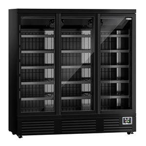 GGM Gastro Freestanding Electric Compressor Freezer Shelf-1890mm-1539 Liters-with 3 Double-Glazed Hinged Doors & 5 Shelves - Product Image 3