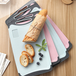 Planche à découper en paille de blé, planche à découper portable pour étudiants/bureau, planche à découper pour fruits et légumes sans plastique, pour bébé - Product Image 2
