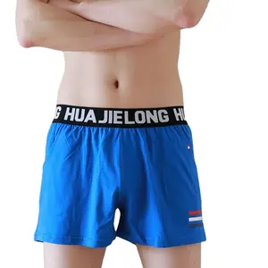 Solid 95 Cotton 5 Spandex Boxer Herren unterwäsche Bades horts für Herren Herren Beach Boxer mit Taschen Slips