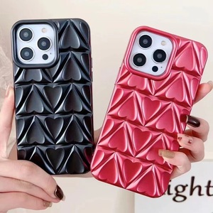 Glossy mềm TPU 3D Holographic tim trường hợp điện thoại cho 15 Pro Chống Sốc dầu-tiêm kim cương thiết kế <span class=keywords><strong>360</strong></span> bảo vệ trường hợp nhà máy - Product Image 2