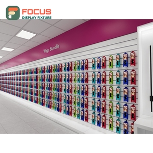 Custom Hair Extension Display Cabinet Glass Door Lockable Drawer Multi Tier Shelf Store Display Cabinet - Product Image 4