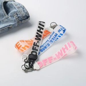 Custom Logo Promotional Decoration Fashion Wrist Keychain Rubber PVC Lanyard