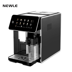 Macchina per Espresso Newle OEM con Macinacaffè, Funzioni <span class=keywords><strong>Ristretto</strong></span> e Macchiato, Montalatte, Schermo Touch, Finitura Cromata Nera - Product Image 1