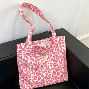 Bolso de Hombro Grande de Lona Plegable con Estampados de Animales, Versátil, con Dos Asas, Estilo Floral Pastoral para Mujer, Venta al por Mayor - Product Image 2