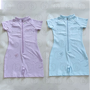 2026 Striped Design <strong>Romper</strong> Summer <strong>Shorts</strong> Sets Women Polo Collar 5 Point Bell Sleeve <strong>Shorts</strong> Striped One-Piece Outfit Custom Logo - Product Image 3