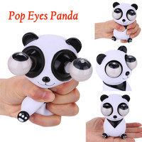 Poupée aux yeux qui sortent, modèle amusant de panda ours Woif, jouet anti-stress à presser, jouet de décompression, jouet de blague, décoration, cadeau