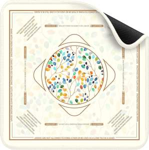 Impresionante Tapete de Mahjong con Diseño de Pavo Real, Estampado Vibrante en Azul y Verde, Neopreno, para Juegos Americanos, Proveedor de Fábrica - Product Image 5