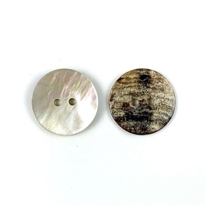 Nút vỏ agoya akoya Nhật Bản cho quần áo 2 lỗ kiểu phẳng kích thước lớn với hoa văn tròn cho mục đích trang trí - Product Image 2