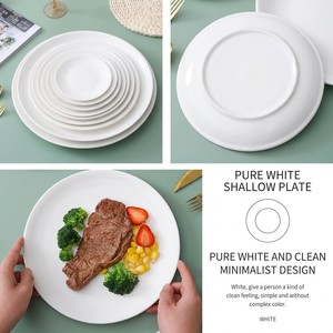 Platos para Bistec de Porcelana Esmaltada Blanca de 9 Pulgadas - Plato Plano Personalizable con Logotipo para Restaurantes de Alta Gama - OEM y Seguro para Alimentos - Product Image 4