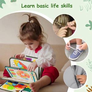 Juguete de Avión Portátil, Juguete de Viaje Montessori Personalizado, Tablero de Actividades con Animales de la Selva para Niños Pequeños - Product Image 5