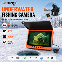 Caméra de pêche professionnelle avec écran IPS de 9 pouces, caméra de pêche sous-marine avec enregistrement DVR 1080P