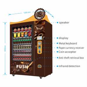 Cung cấp trực tiếp thông minh LED máy bán cà phê tự động quản lý đơn giản với nhiều phương thức quét thanh toán tiền xu - Product Image 3