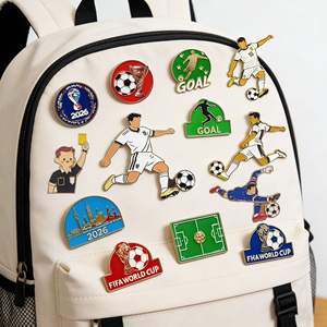 Badge Métallique Thème Coupe du Monde <span class=keywords><strong>FIFA</strong></span> 2026 – Design Créatif, Série Commémorative Polyvalente, Accessoire Broche de Collection - Product Image 2