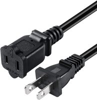 Prise de câble d'extension américaine Cordon d'extension d'alimentation USA Mâle Femelle 2 broches 2 prises pour NEMA 1-15P à 1-15R 0.3m 0.5m 1m 1.5m 3m 5m