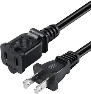 US Extension Cable Plug Power Extend Cord USA Male Female 2-Prong 2 Outlets For NEMA 1-15P To 1-15R 0.3m 0.5m 1m 1.5m 3m 5m