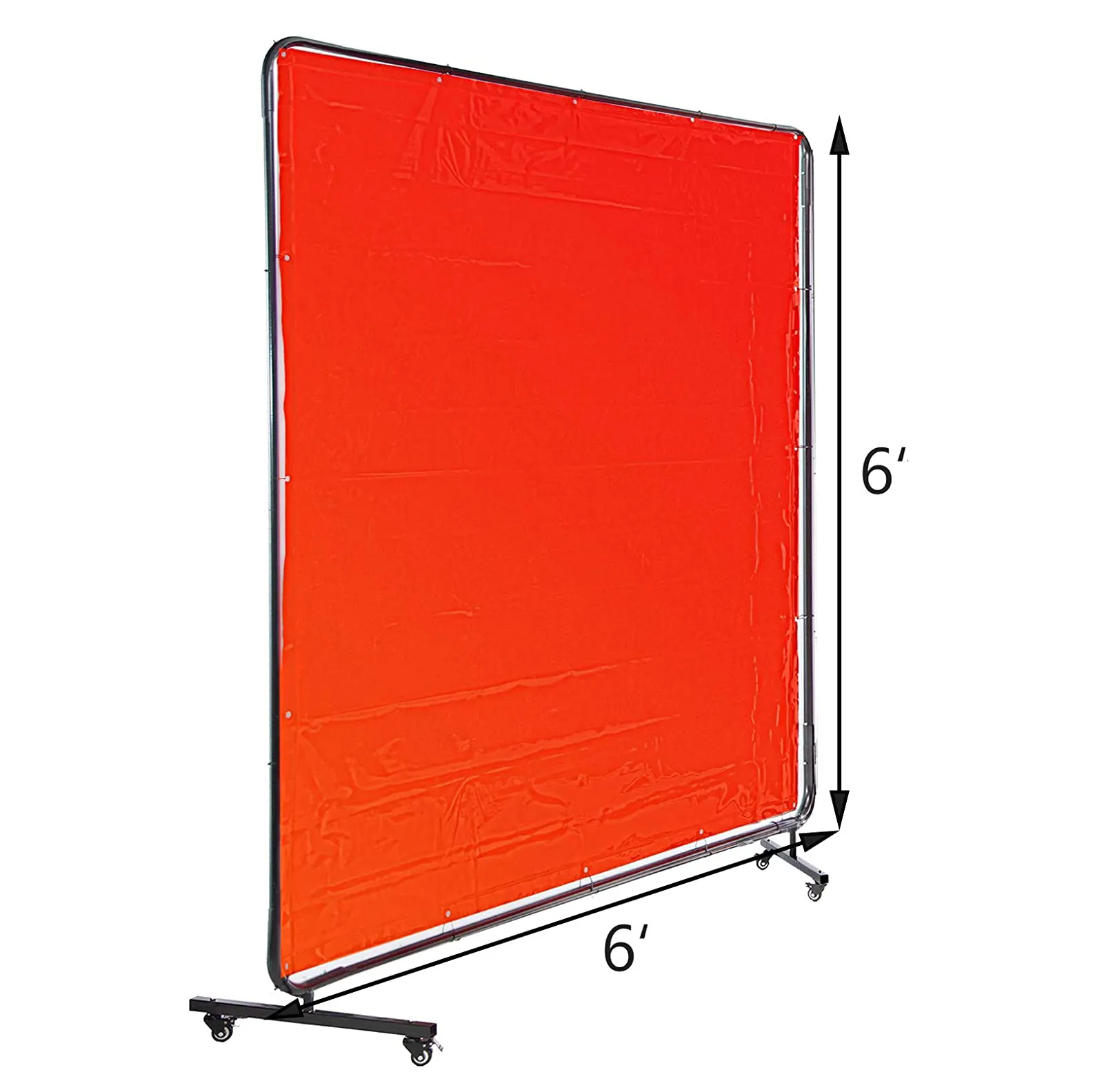 Schermo per saldatura 6 'x 6' tenda per saldatura in PVC con protezione per saldatura quadrata con cremagliera in metallo