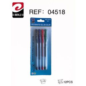 MNJ Gel Pens 4pc Color Pack Office School Use - Product Image 1