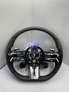 Volant en fibre de carbone pour <span class=keywords><strong>Mercedes</strong></span>-Benz Classe C, E, S, G, V, C63, A45, E43, GLC, GLE, <span class=keywords><strong>CLA</strong></span>, W205, W223, W213, W206, W211, W207, W222, W219, <span class=keywords><strong>AMG</strong></span> GT - Product Image 4