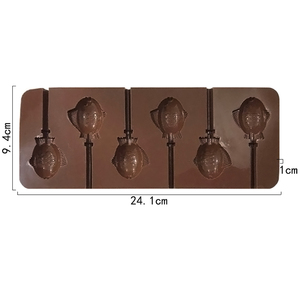 921 6 cavité forme de poisson enfants mignons font bricolage à la maison <span class=keywords><strong>moule</strong></span> à chocolat en silicone à <span class=keywords><strong>sucette</strong></span> <span class=keywords><strong>moule</strong></span> <span class=keywords><strong>gâteau</strong></span> décoration <span class=keywords><strong>sans</strong></span> bâton - Product Image 2