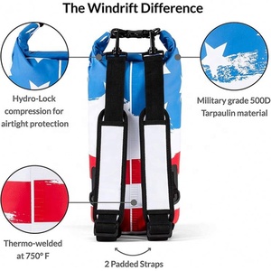 Custom Country Style Printing Heavy Duty Lightweight <b>Large</b> Pvc <b>Waterproof</b> Dry <b>Bag</b> With Adjustable Strap - Product Image 3