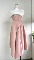 AIMEISI Fashion Stock Élégante Robe de Soirée Longue Détachable Deux Pièces avec Cape Châle Irrégulière à Strass