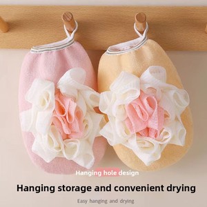Peeling çift taraflı yumuşak cilt dostu vücut kullanımı için banyo eldivenleri havlu yetişkin çift amaçlı banyo malzemeleri - Product Image 2