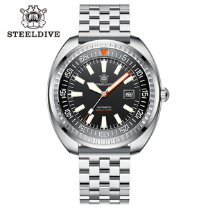 STEELDIVE Marque SD1983 Vente à chaud Boîtier en acier surdimensionné de 49mm 1000m Verre saphir étanche NH35 Montre de plongée automatique pour hommes Reloj - Product Image 1