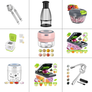 2026 Top Seller Eco-Friendly Kitchen Accessory Plastic Slicer & <b>Vegetable</b> Cutter Hand Garlic Press <b>Chopper</b> Color Box Packaging - Product Image 5