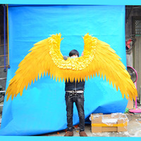 Ailes noires d'Halloween Grandes plumes Ailes d'ange pour adulte Ailes d'ange Costume pour décoration Accessoires photo