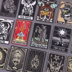 Tarot Mystery Streifen aufgebügelte bestickte Patches für Kleidung Werkspreis Großhandel Patches applikativ