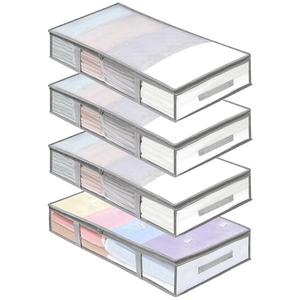 2024 Bán Chạy Nhất Dưới Giường Lưu Trữ Container Thùng Chăn Lưu Trữ Với Tay Cầm Cho Quần Áo - Product Image 4