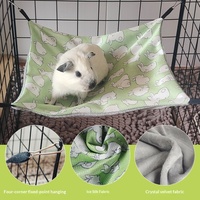 Hamac d'été pour Furets, Écureuils, Petaurs, Cochons d'Inde - Simple Couche, Respirant, Imperméable, en Soie Glacée, Style Dessin Animé, pour Animaux de Compagnie