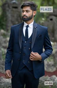 สูทสามชิ้นสไตล์ชนเผ่าที่ออกแบบมาให้ผู้ชายเสื้อสูทและกางเกงที่หรูหราเหมาะสำหรับเจ้าบ่าวและแขกในงานแต่งงาน - Product Image 3