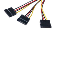 Cable adaptador SATA de 22cm IDE de 4 pines macho a 3 puertos SATA hembra divisor Disco Duro Cable de alimentación Cable SATA